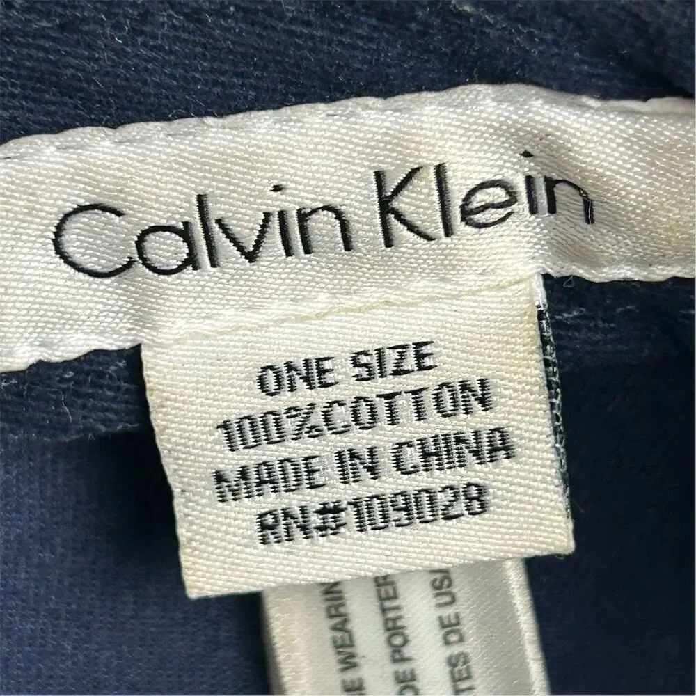 Calvin Klein Unisex Blue Baseball‎ Cap Adjustable Strap Logo Hat